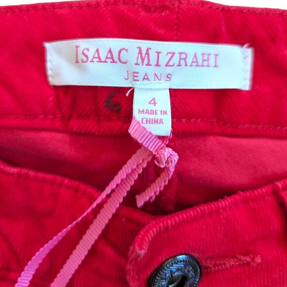 NWT Isaac Mizrahi Jeans Red Skinny Corduroys Size 4 - Picture 2 of 7